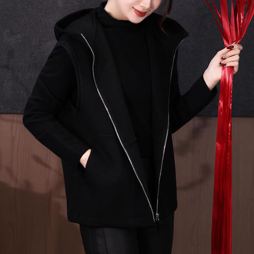 【特价不退换】【部分现货】良木礼羊毛连帽马甲(D2592638) 商品图2