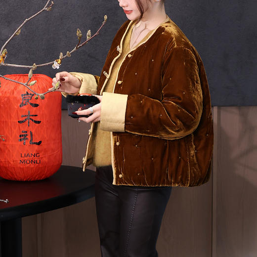 【特价不退换】【预售7天】良木礼国风盘扣外套（D25102705） 商品图0