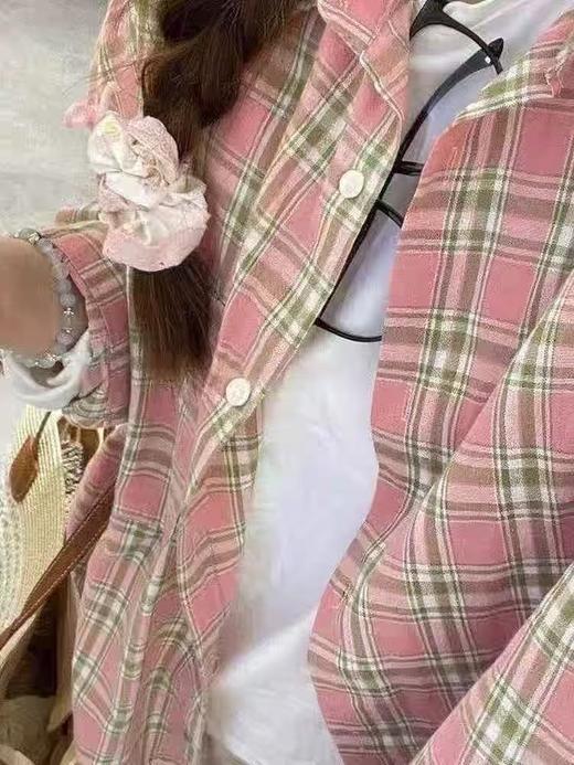 样衣清仓【格子衬衫】复古撞色衬衣-喜出 商品图1