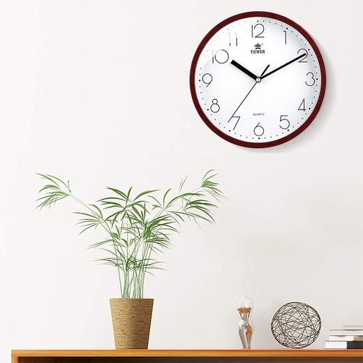 美国 POWER霸王挂钟 客厅简约时钟创意家用挂墙免打孔石英钟 10英寸 商品图8