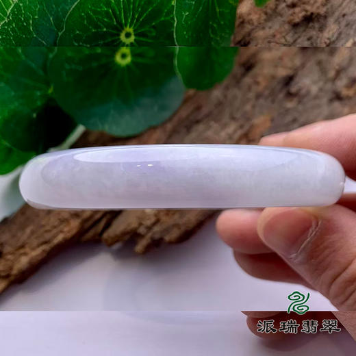 派瑞翡翠 翡翠手镯 糯种 浅紫 商品图3