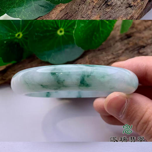 派瑞翡翠 翡翠手镯 糯种 飘花 商品图3