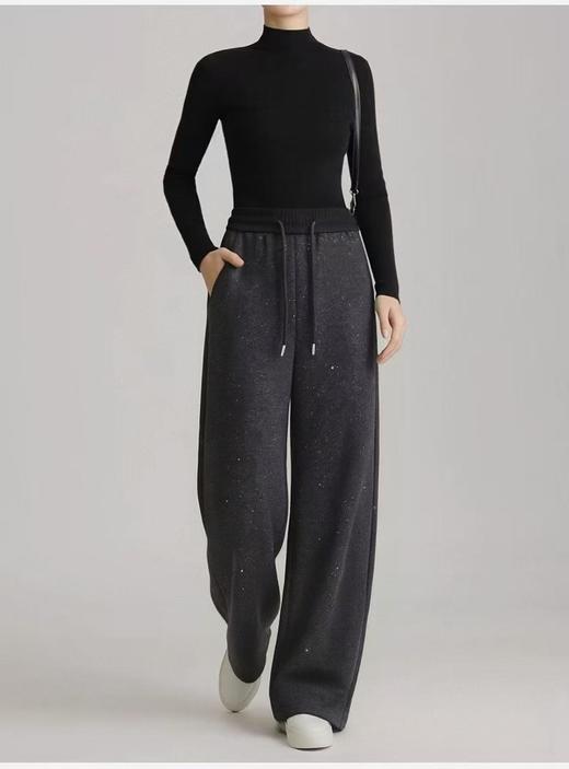 女王节抢购价-不支持退🔥🔥【爆款休闲裤】星空裤～9018拼色腰头加绒厚款窄版简约百搭冬季休闲裤-喜出 商品图2