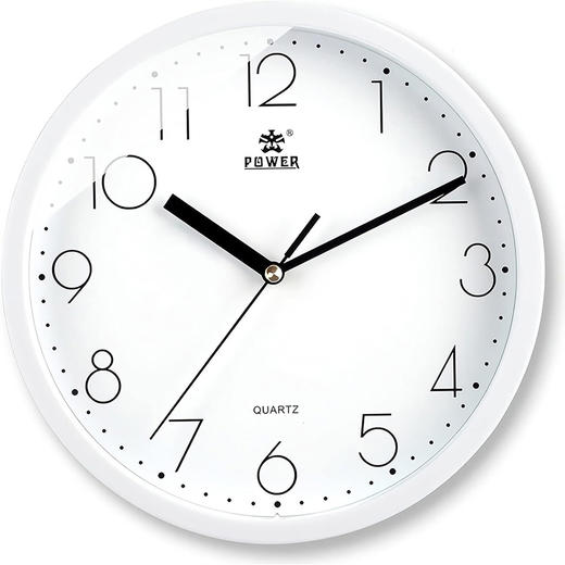 美国 POWER霸王挂钟 客厅简约时钟创意家用挂墙免打孔石英钟 10英寸 商品图0