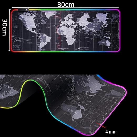 美国亚马逊RGB发光世界地图大号游戏鼠标垫 支持多种RGB光效 X0035JU3A1 商品图6