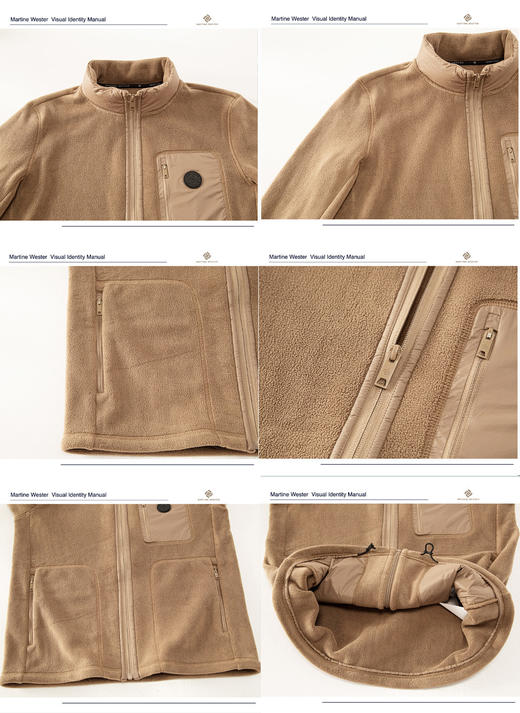 MartineWester男双刷双摇奥利绒立领相拼拉链衫11063266 商品图5