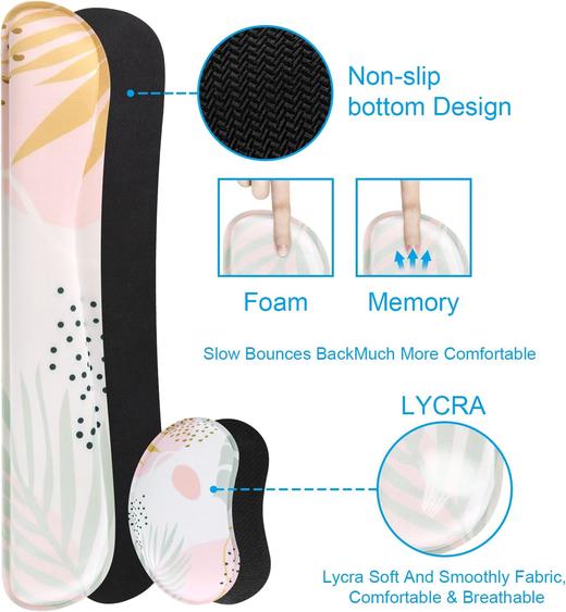 iCasso （阳光）三合一键盘鼠标人体工程学腕托桌面垫套装 X003E7Y79H 商品图4