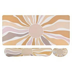 iCasso （阳光）三合一键盘鼠标人体工程学腕托桌面垫套装 X003E7Y79H