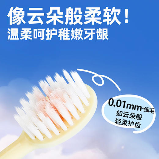 青蛙儿童系列837儿童牙刷QB837（下单请备注粉黄或蓝蓝颜色，无备注随机发） 商品图1