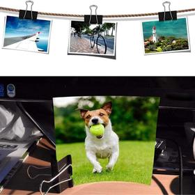 Aelfox 96个黑色金属长尾夹套装 五种尺寸 适合家庭、学校和办公的用品