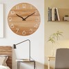 美国 LAIGOO 12英寸木质木纹底壁挂石英时钟 创意镂空数字 无框无玻璃 商品缩略图0