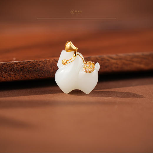 【承睿】金镶羊脂白玉瑞马 商品图2
