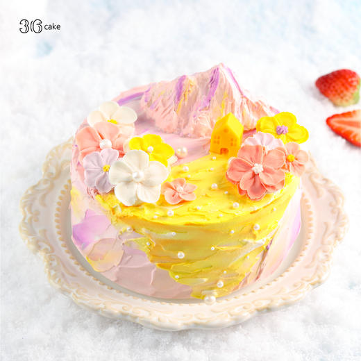 水瓶座·春日序∙伯牙绝弦草莓布丁蛋糕 商品图1