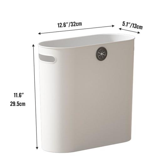 美国 LAIGOO 窄身塑料垃圾桶 带圆形垃圾袋孔 9L容量 适用于浴室、厨房、办公室、卧室 商品图5