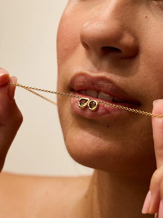 北京仓｜Agapee-LYSIANA-金色 圆形 水滴 项链［法国设计师］ 商品图0