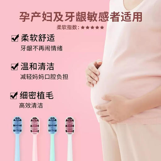 （1.20直播）舒客宽头高密旋洁牙刷蓝粉色2支装*2 商品图6