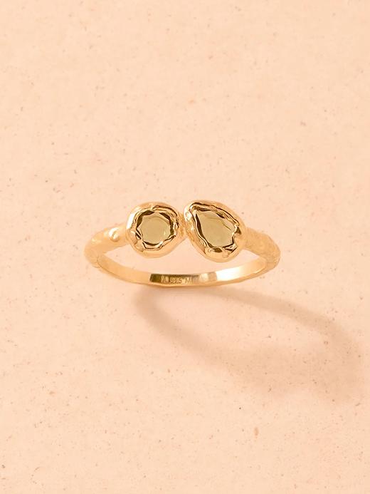 北京仓｜Agapee-LYSIANA-金色 圆形 水滴 戒指［法国设计师］ 商品图3