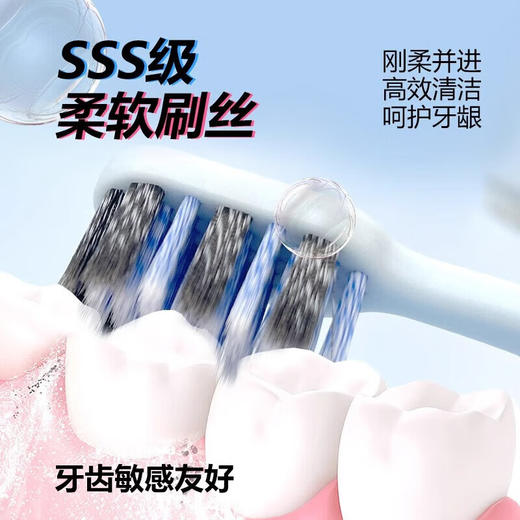（1.20直播）舒客宽头高密旋洁牙刷蓝粉色2支装*2 商品图4
