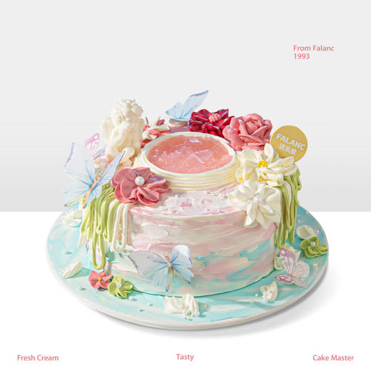 【白羊座·蝶生旷野】愿你有一万次的春和景明 慕斯夹心蛋糕 商品图0