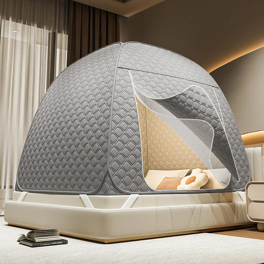 自然醒免安装保暖遮光钢丝蚊帐HH 商品图0