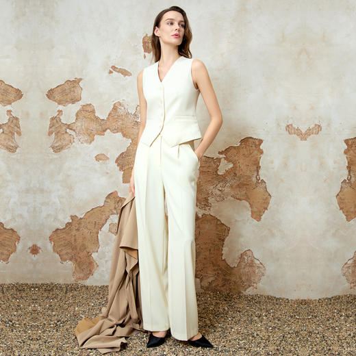 EITIE爱特爱简约高腰显瘦百搭通勤干练休闲裤春新款8105811 商品图4