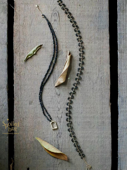 SpoiledBrat Jewelry14k注金尖晶石蕾丝颈链 商品图2