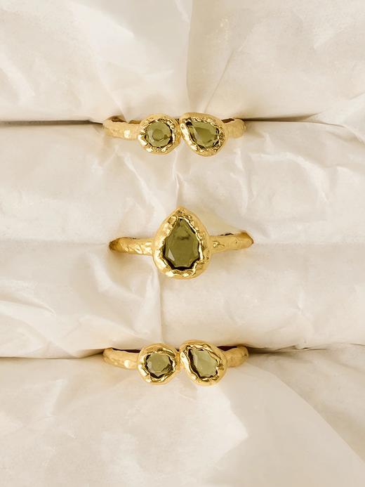 北京仓｜Agapee-LYSIANA-金色 圆形 水滴 戒指［法国设计师］ 商品图4