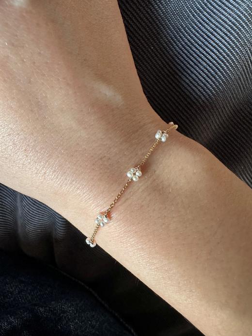 SpoiledBrat Jewelry彩色宝石四瓣小花手链 绿松石 石榴石 绿玉髓 锆石 手链 商品图2