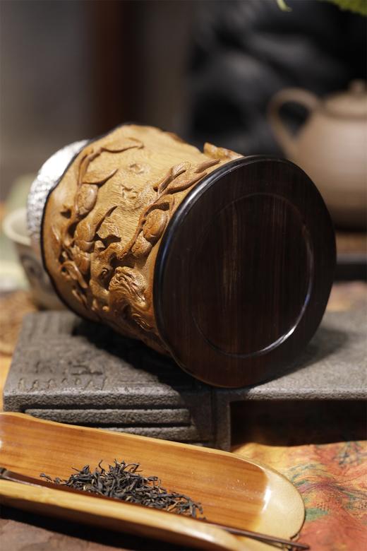 柿柿（事事）如意°锡胆竹雕茶叶罐 商品图8