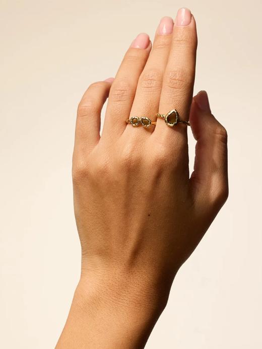 北京仓｜Agapee-LYSIA-金色 水滴 戒指［法国设计师］ 商品图2