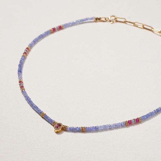 北京仓｜Tityaravy-Taevy-坦桑石 粉色红宝石 碧玺 钻石 项链［法国设计师］ 商品图4