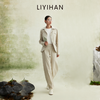 LIYIHAN 2026春新款通勤亚麻夹克上衣女米白色外套套装小众设计感 商品缩略图1