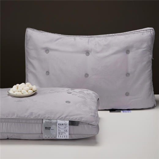 自然醒凤尾花蚕丝枕-花朵柞蚕丝枕芯大提花莱赛尔蚕丝枕头XK 商品图3