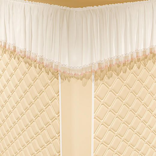 自然醒加高内穿U型三门保暖款夹棉防尘顶坐床蚊帐2402HH 商品图6