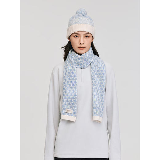 【分仓直发包邮】VVC燃点·100%羊毛格纹围巾VGW5X051（橙皮白/荔红白/星海蓝白） 商品图3