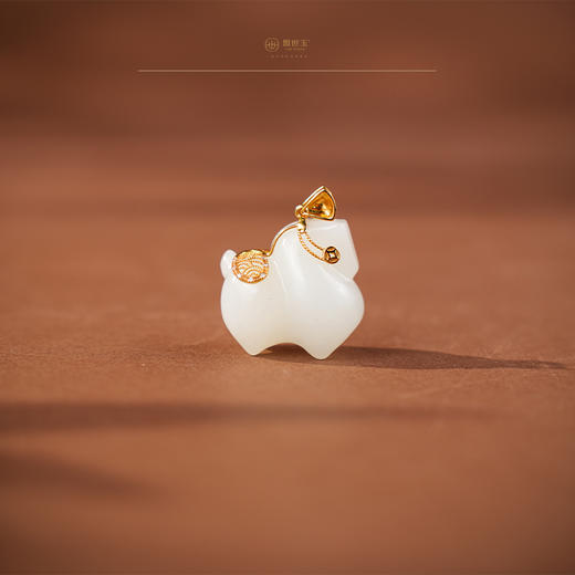 【承睿】金镶羊脂白玉瑞马 商品图0