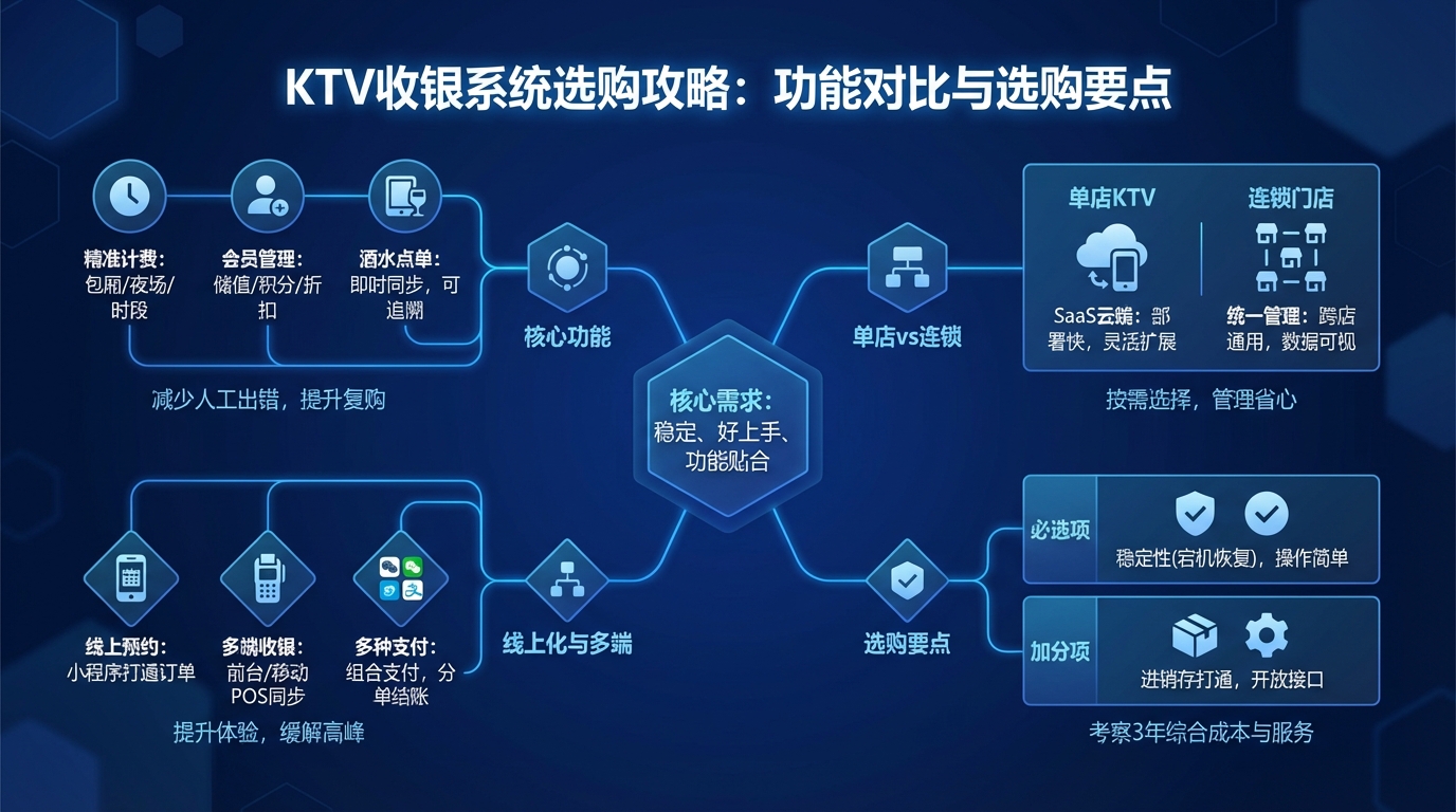 KTV收银系统应该具备哪些核心功能？