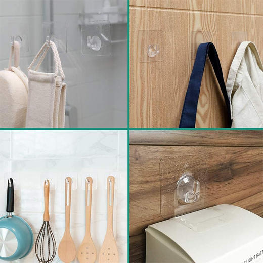 【12个装】美国 LAIGOO 透明粘贴式挂钩 粘力强劲 防水防潮 商品图5