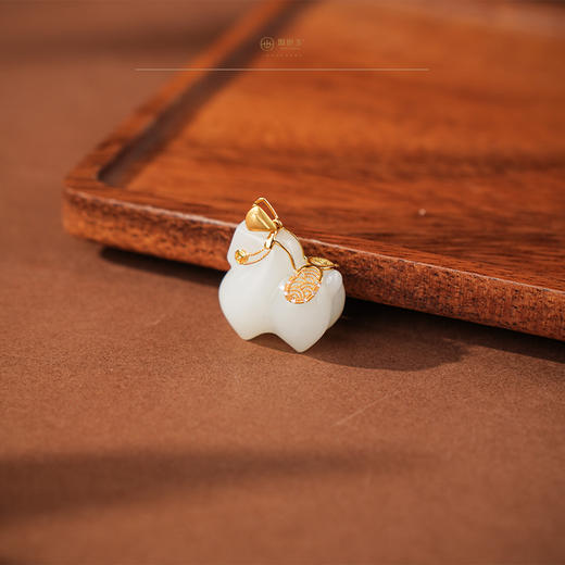 【承睿】金镶羊脂白玉瑞马 商品图4
