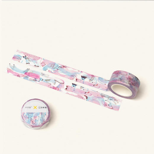 透明猫猫 手帐账和纸胶带无离拉条生活水彩小方堂&times;梨籽猫 商品图1