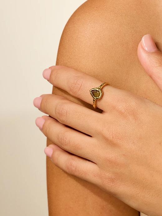 北京仓｜Agapee-LYSIA-金色 水滴 戒指［法国设计师］ 商品图0