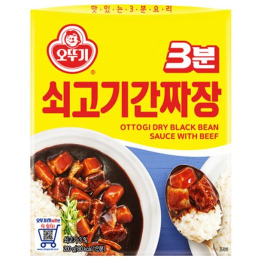 不倒翁3分牛肉干炸酱200g오뚜기 3분 쇠고기간짜장 商品图0