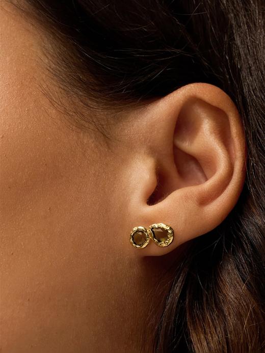 北京仓｜Agapee-LYSIANA-金色 圆形 水滴 耳环［法国设计师］ 商品图0