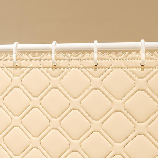 自然醒加高内穿U型三门保暖款夹棉防尘顶坐床蚊帐2402HH 商品图12