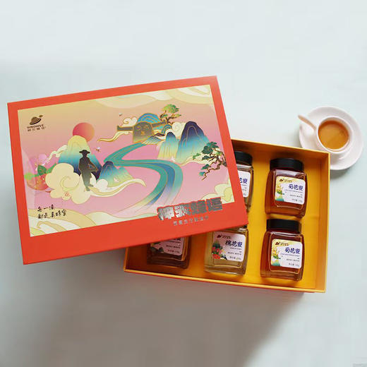 【全国包邮，部分地区除外】神农蜂语蜂蜜礼盒装 150g*6瓶/提 商品图1