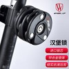 WHeeL UP 自行车锁防盗链条汉堡锁 迷你单车配件折叠锁【含汉堡锁+钥匙+锁架】黑灰款 商品缩略图0