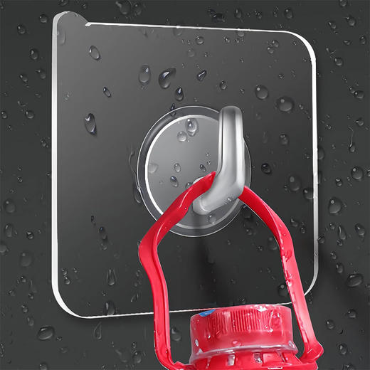 【12个装】美国 LAIGOO 透明粘贴式挂钩 粘力强劲 防水防潮 商品图0