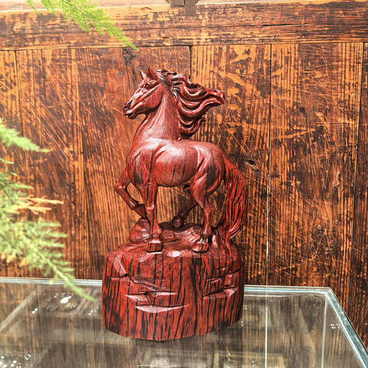 马到成功°大号紫檀摆件14.5*6.5*25.5cm 商品图0