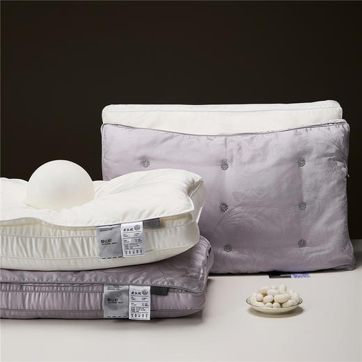 自然醒凤尾花蚕丝枕-花朵柞蚕丝枕芯大提花莱赛尔蚕丝枕头XK 商品图11