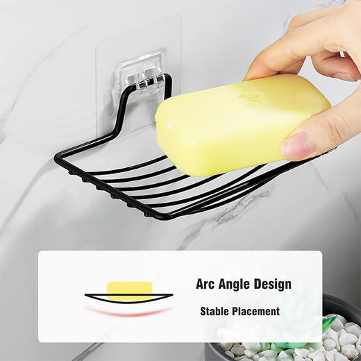 【2个装】美国 LAIGOO 304不锈钢肥皂架 自粘式置物架 商品图1